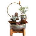 Small ceramic self-circulating desktop fish tank aquarium for modern living room decor