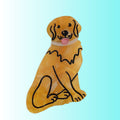 Hand-painted pug dog breed double-sided hair claw clip made of eco-friendly cellulose acetate.