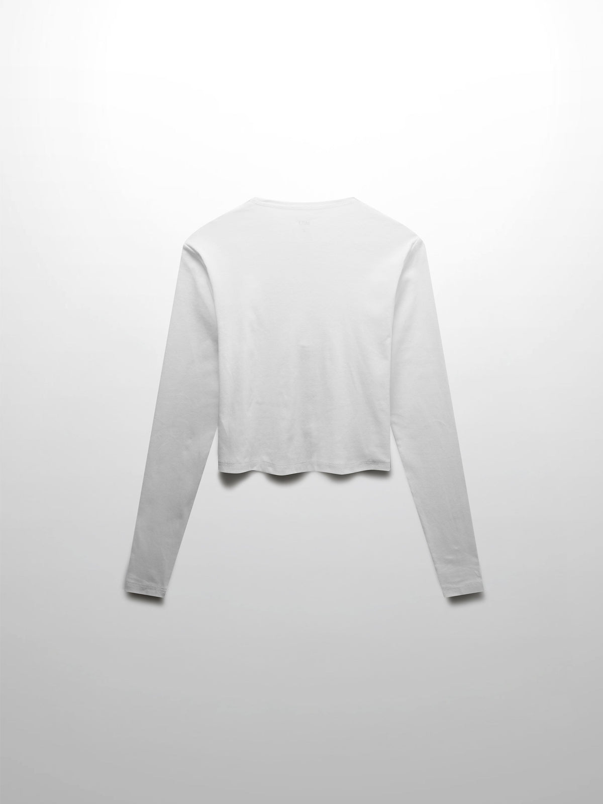 Basic T-Shirt Cropped Cardigan-White-2