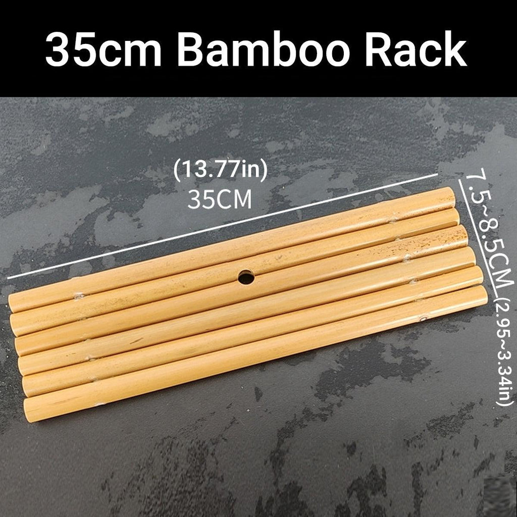 Bamboo external aquarium filter box attached to a small glass fish tank for clear water — view 4