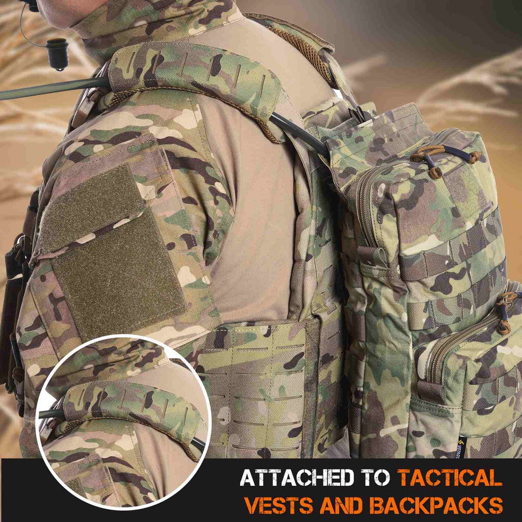 Tactical Molle hydration pack in durable nylon with EDC pockets and water reservoir compartment — view 2