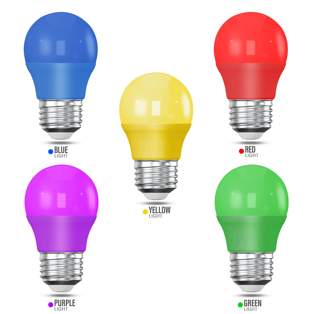 Coloured LED golf ball bulb, 4W E27 energy efficient light for vibrant party home decor — view 5