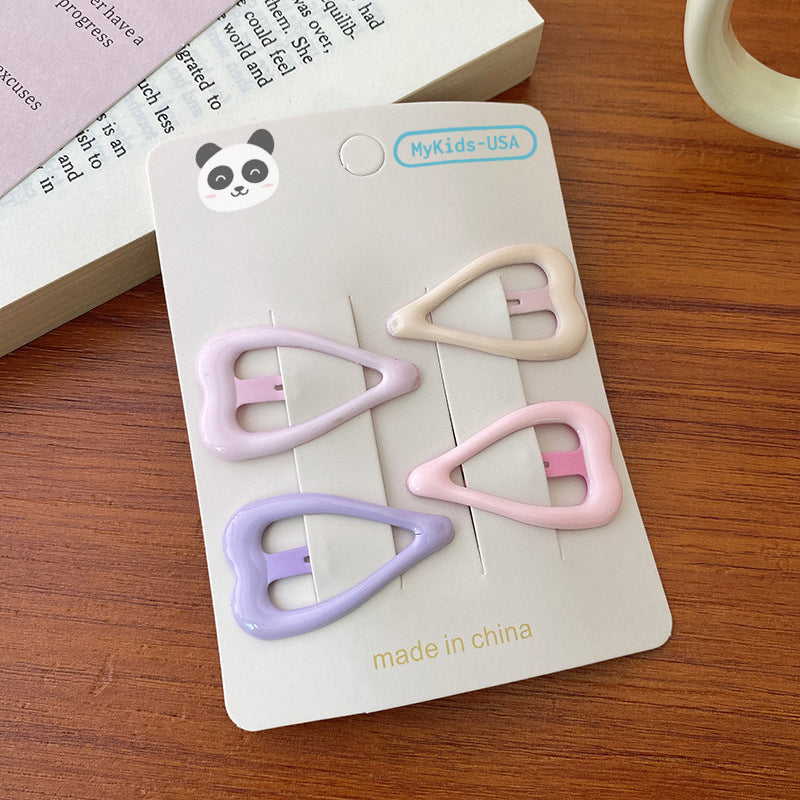Dreamy girls hair clip set in magical pastel colors with gentle metal closures — view 3