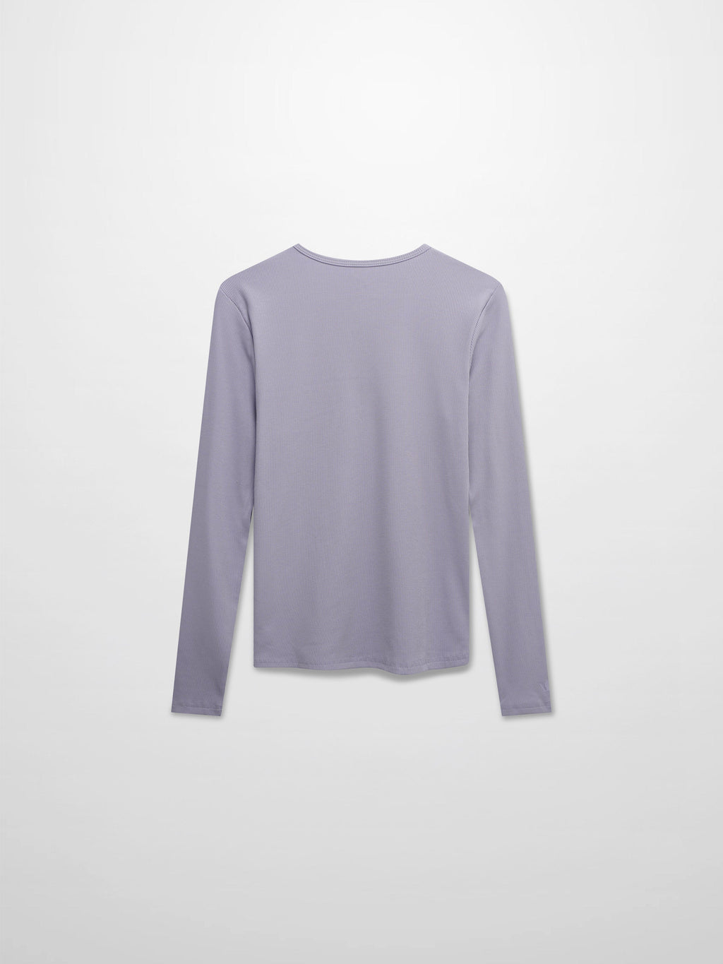 Soft Ribbed High V Tee-Lilac-2