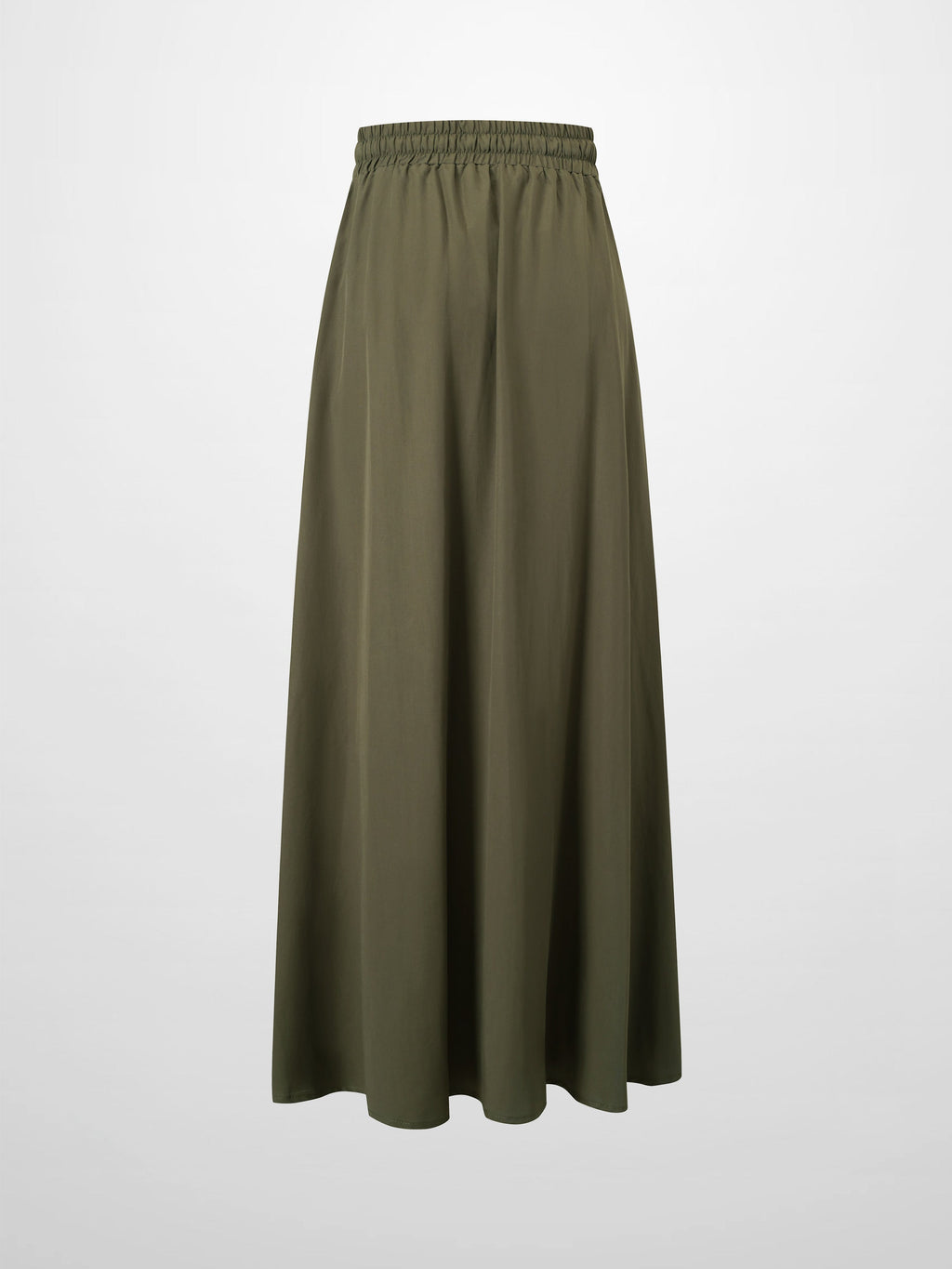 Drawstring Circle Skirt-Olive-2