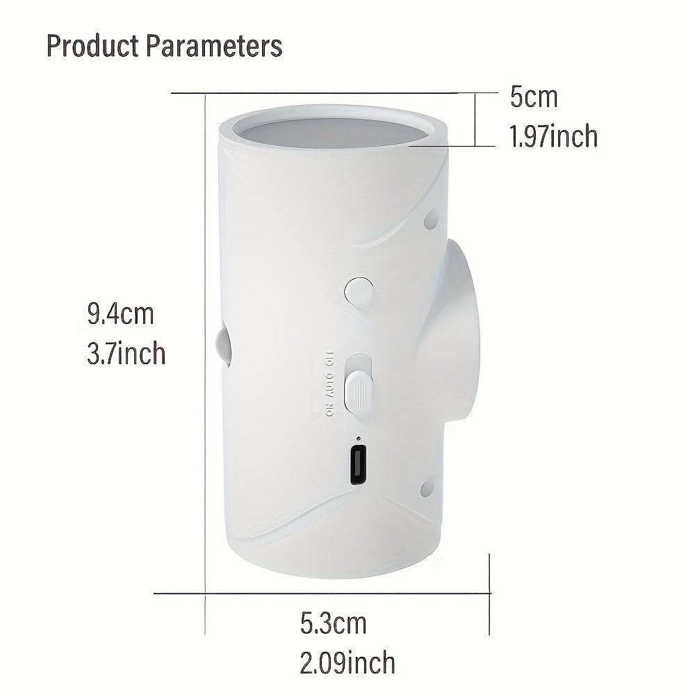 4-pack of white LED motion sensor night lights with a USB rechargeable wall-mounted design — view 2