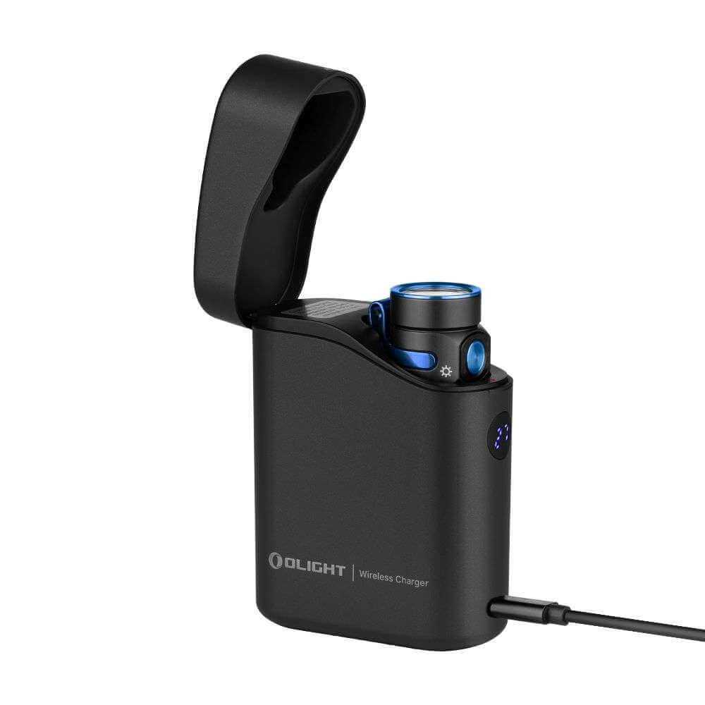 Olight Baton 4 ultra-compact EDC flashlight in aluminum alloy with magnetic charging cable — view 4