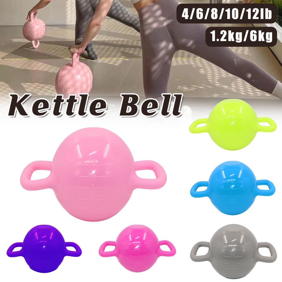 Adjustable water-filled double handle kettlebell for Pilates and yoga in vibrant pink colour