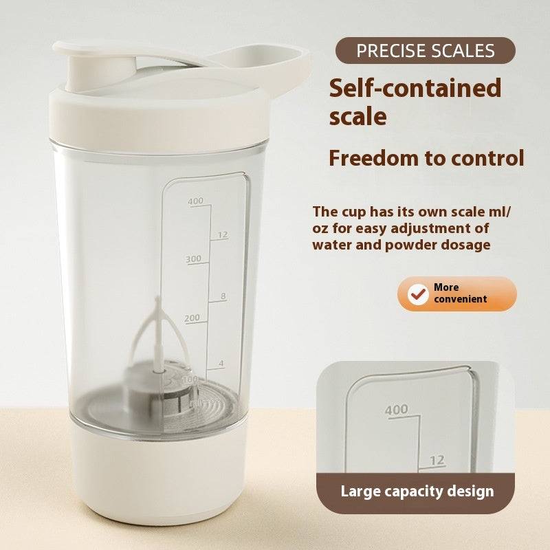 Electric protein shaker cup portable travel tumbler with lid and blending mechanism — view 3