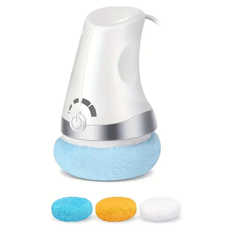 White handheld electric full body sculpting massager for skin tightening and body contouring