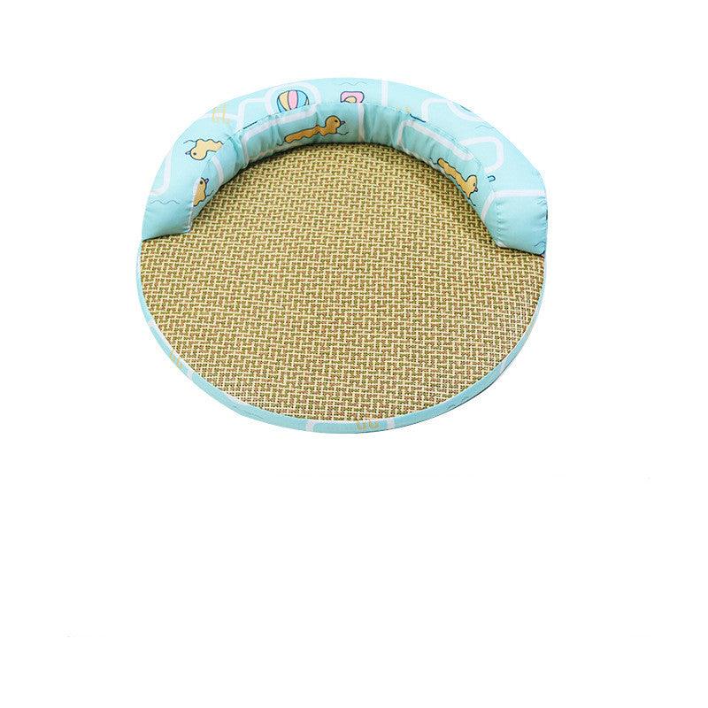 Summer Breeze rattan pet sofa bed with plush cotton rim and cooling woven mat center — view 4