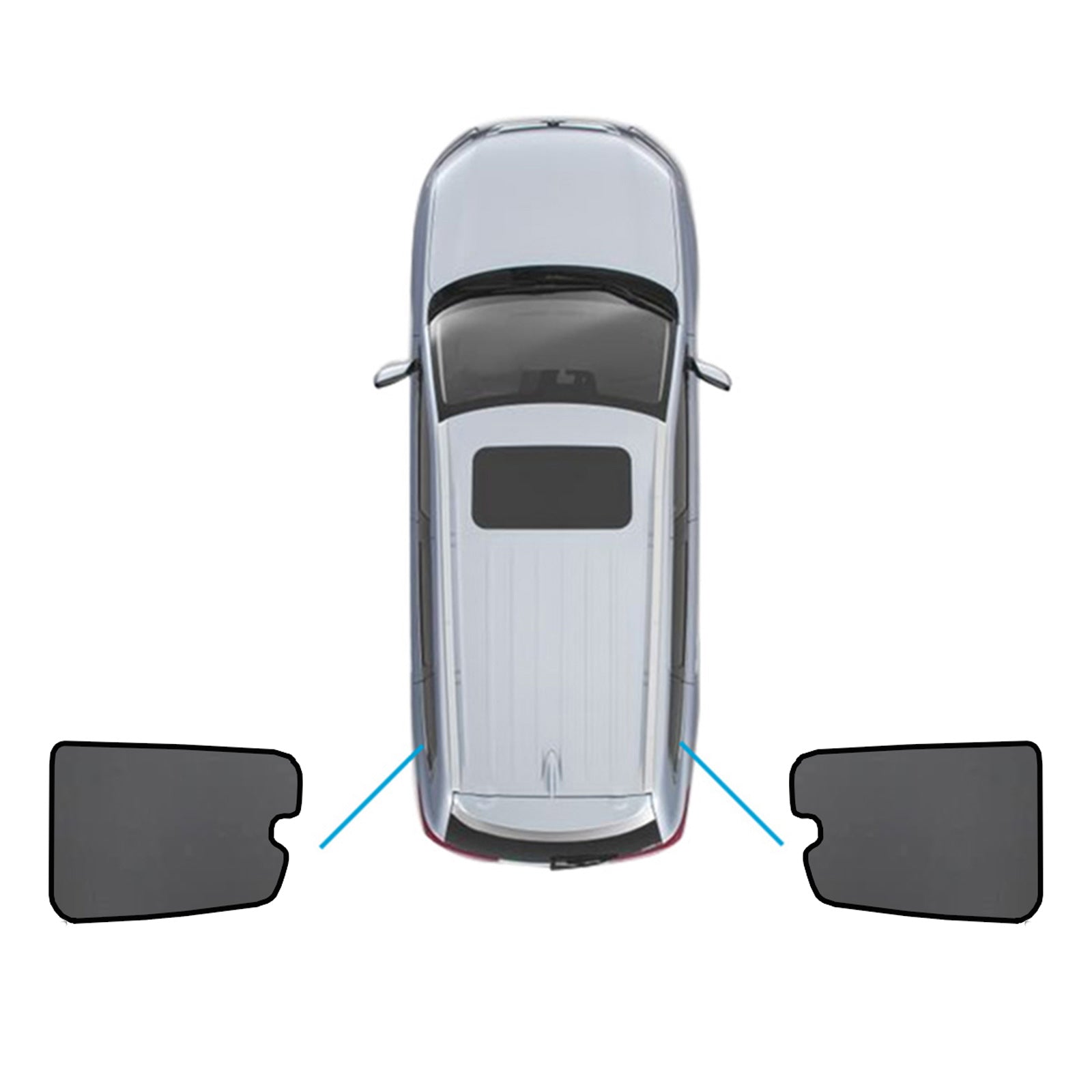 Black nylon mesh magnetic car window sun shade for Mitsubishi Pajero vehicles