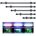High-brightness LED fish tank light illuminating an aquarium with vibrant colors and adjustable modern lighting