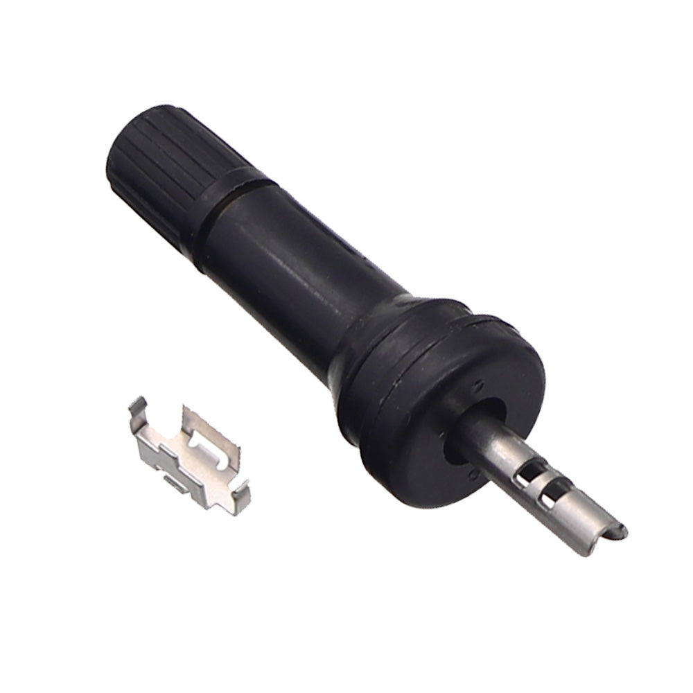 Four premium replacement tire pressure monitoring system valves and clips for Nissan Patrol Y62 series