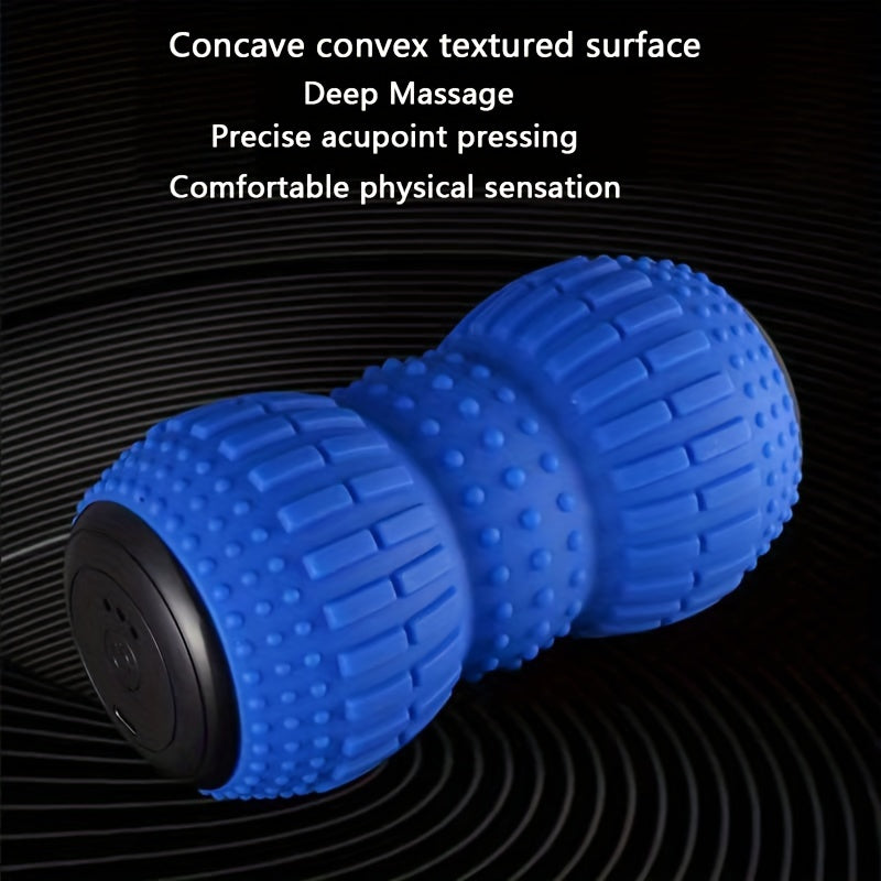 Blue 3-speed vibrating massage ball for deep tissue muscle recovery and trigger point therapy — view 3
