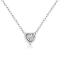 10K White Gold 1/10 Cttw Miracle Set Round-Cut Diamond 18" Pendant Necklace - Choice of Shape-5