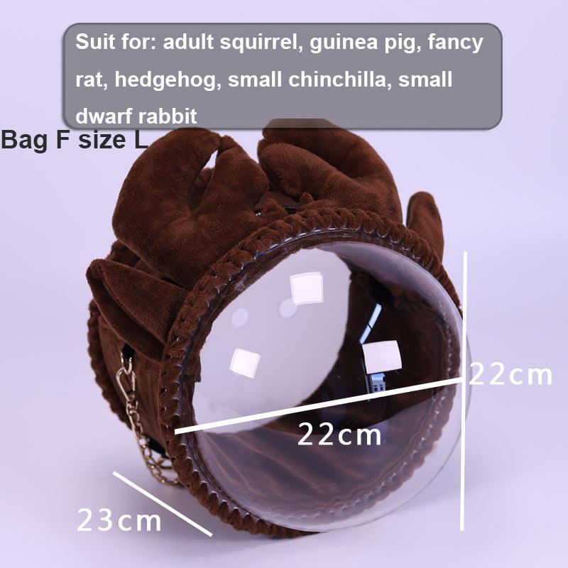 Portable plastic hamster travel cage with ventilation holes and convenient pet carrying bag. — view 5