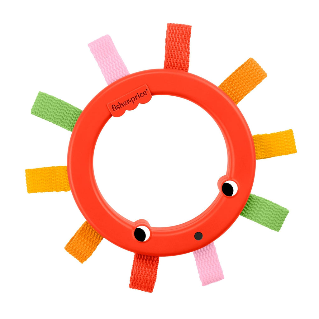 Fisher-Price activity ring baby toy featuring nature-themed sensory elements and colorful webbing details — view 3