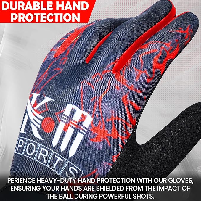 Blue cricket and baseball batting gloves with anti-slip leather palm grip and shock protection padding — view 4