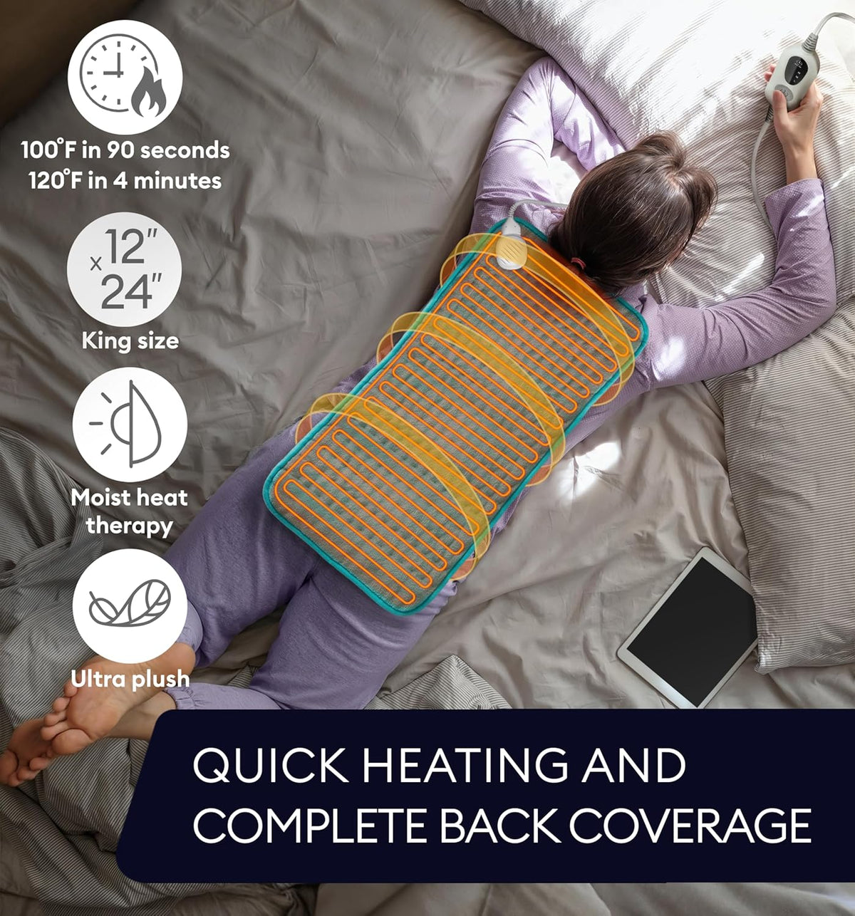 Heating Pad XL, Double-sided, Viridian Green-4
