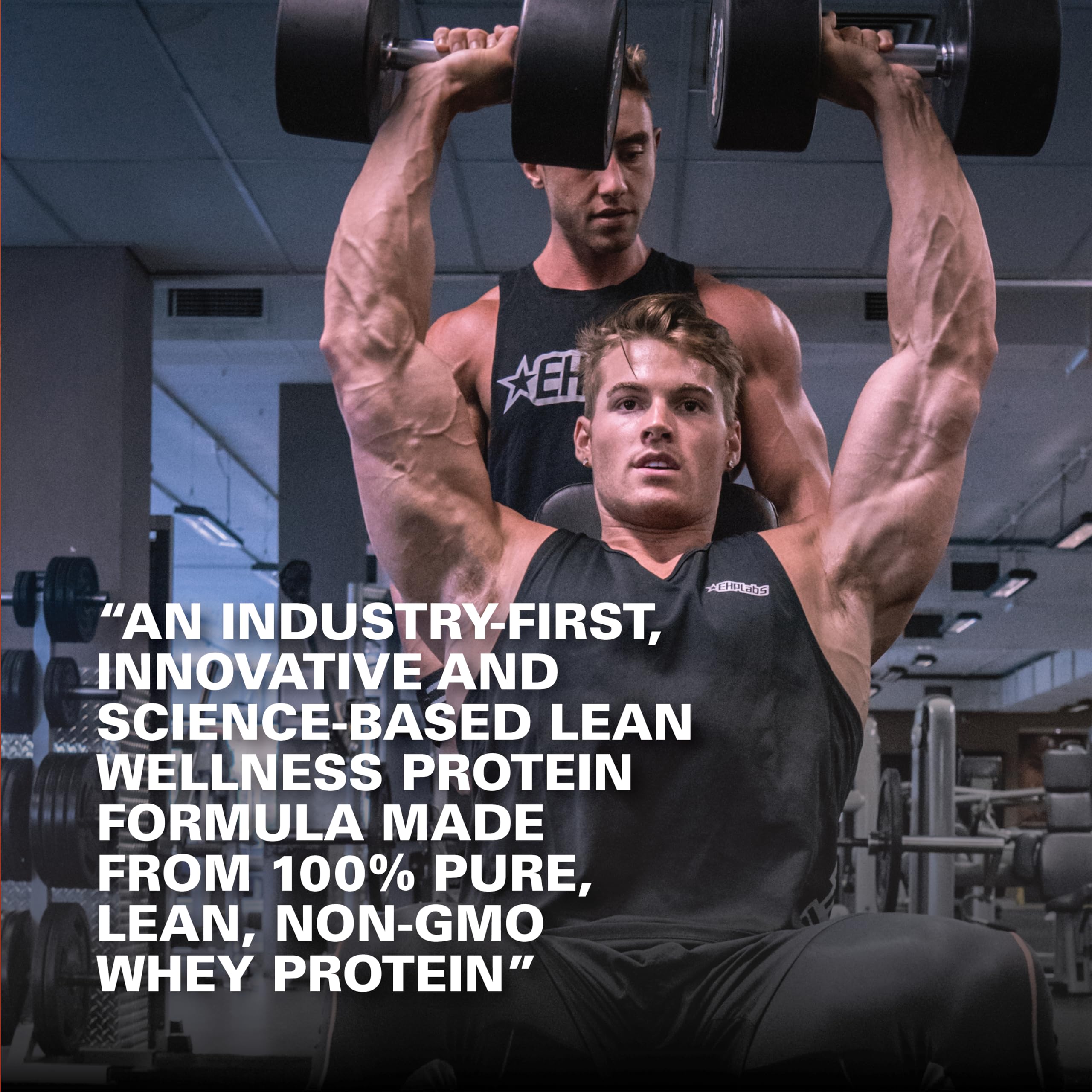 EHP Labs OxyWhey Peanut Butter Puffs protein powder tub, 27 servings of whey isolate. — view 4
