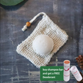 Solid hydrating shampoo bar infused with shea butter and natural botanical extracts for dry hair