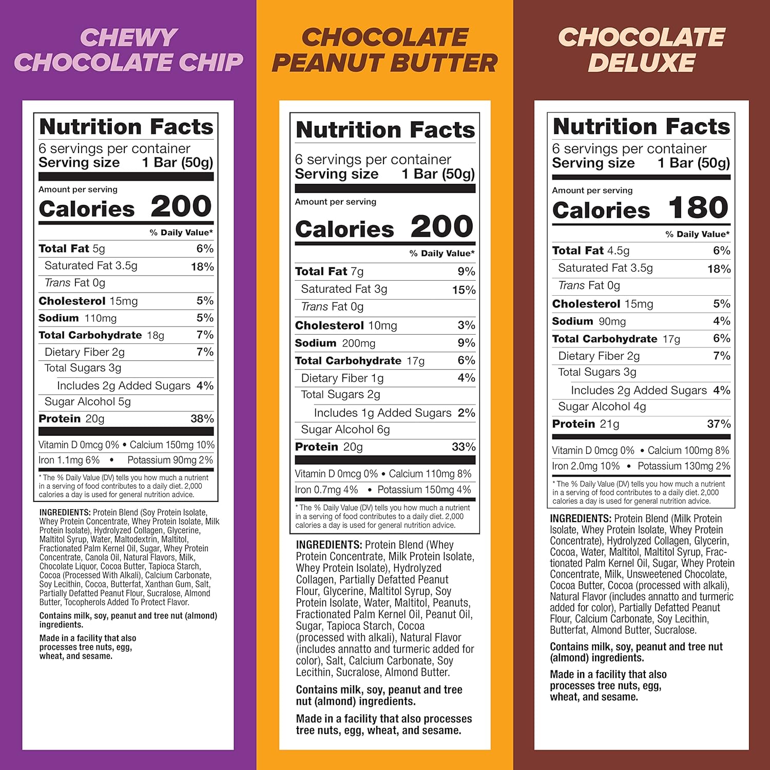 Pure Protein bar variety pack box with eighteen assorted chocolate and peanut butter protein snacks — view 3