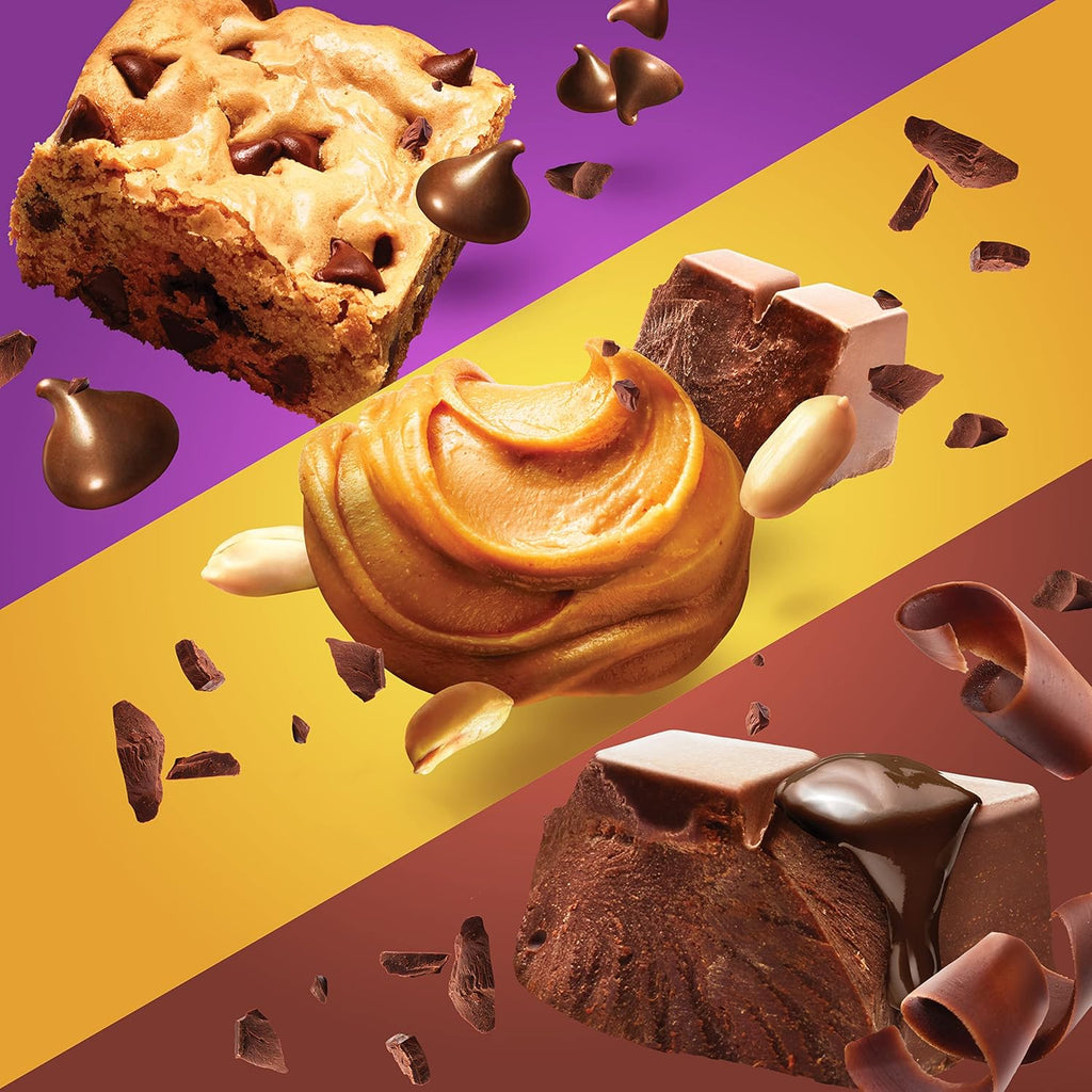 Pure Protein bar variety pack box with eighteen assorted chocolate and peanut butter protein snacks — view 5