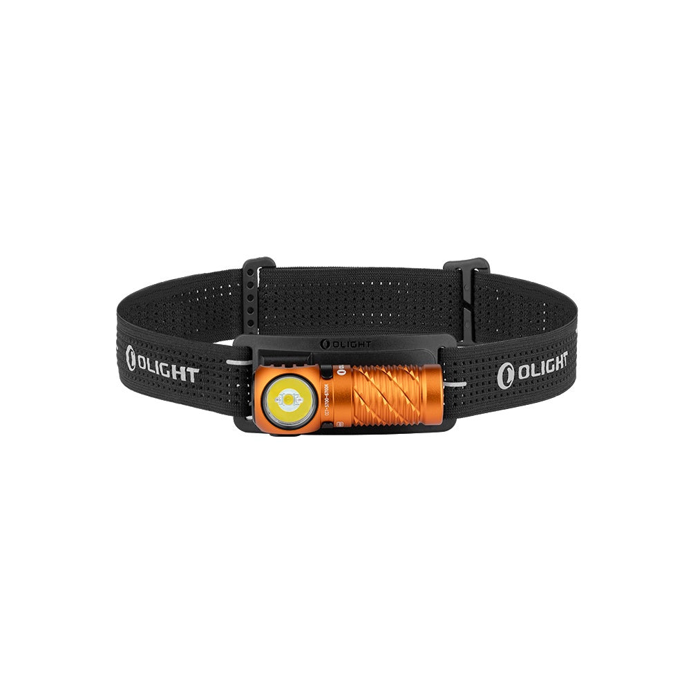 Olight Perun 3 Mini versatile black LED headlamp and handheld flashlight with comfortable breathable strap — view 2