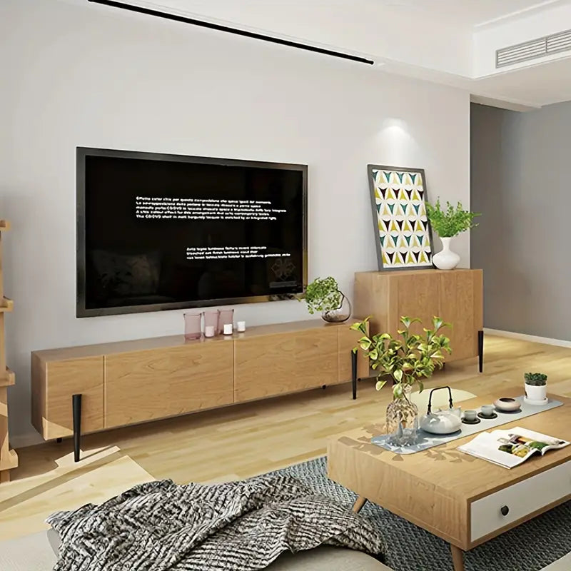 Ultra slim TV wall mount bracket in black solid steel for flat screen televisions — view 4