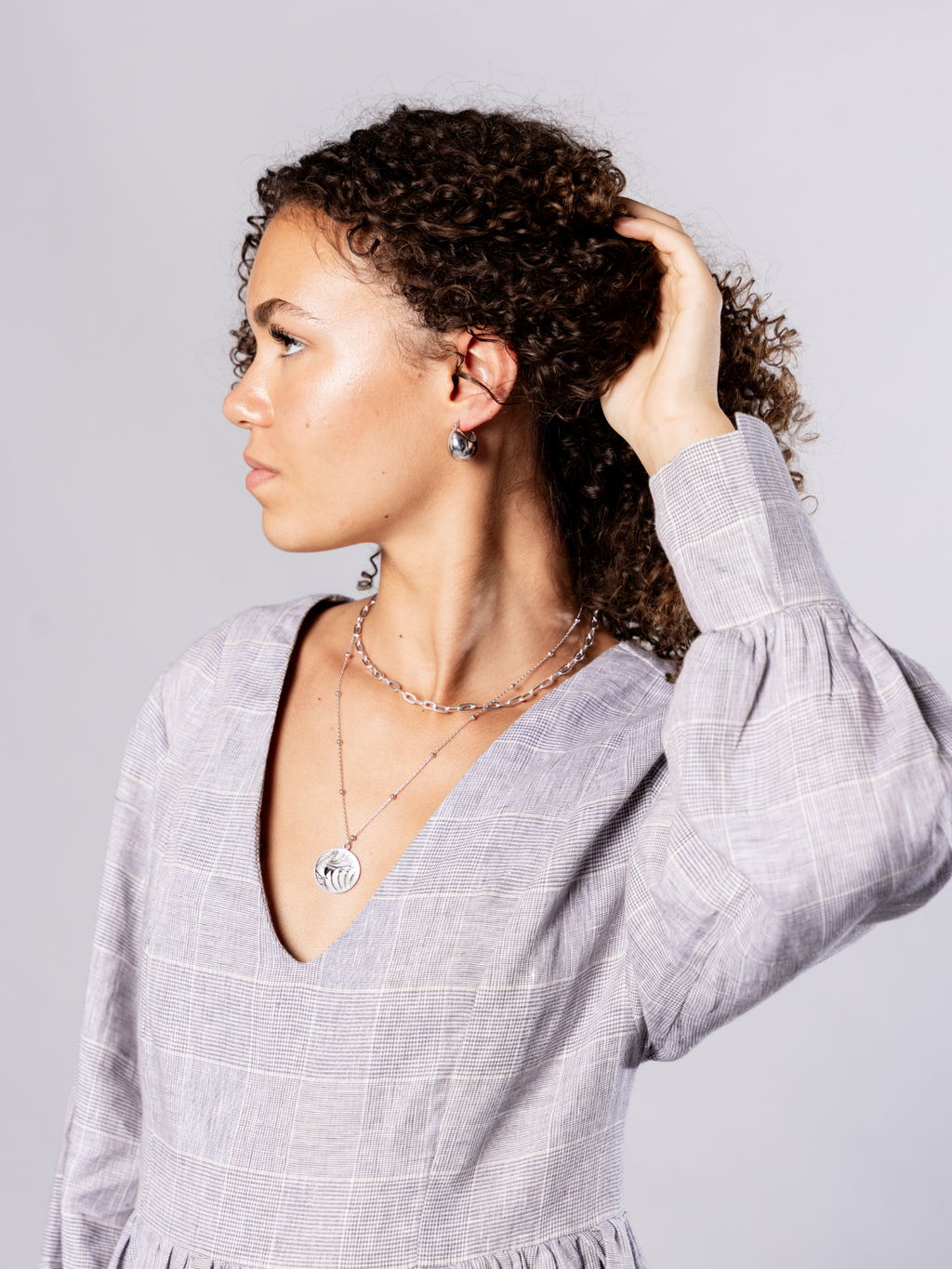 Sterling Silver Medallion Necklace – Day | No More Nobody-3