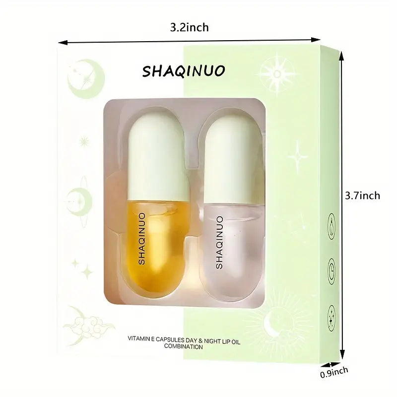 Lip plumper and hydrating lip oil set in clear cosmetic bottles for daily skincare — view 5