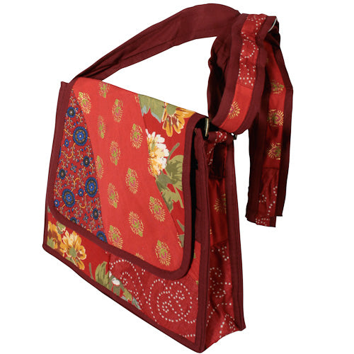 Trapezoid Patchwork Shoulder Bag-2