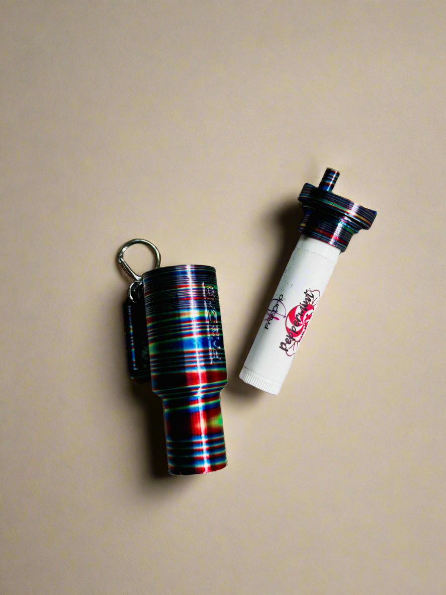 Tumbler Style Lip Balm Holder Keychain – Portable Lip Balm Case, Colorful Clip-On Holder for Keys, Purse & Backpack-20