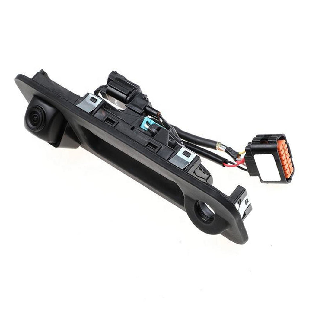 Wired rear view backup camera replacement part for Hyundai Sonata, black housing with mounting bracket — view 5