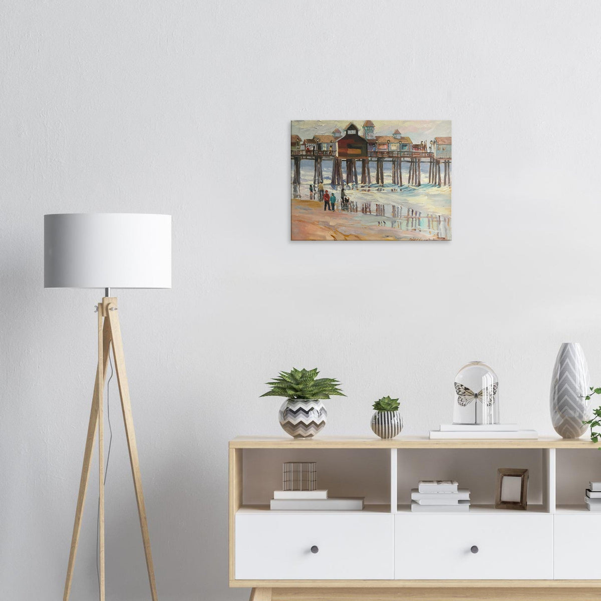 'Serenity by the Sea' Coastal I 18x24 inch Art Print on Canvas I Original Artwork by American Artist Barbara Cleary-4