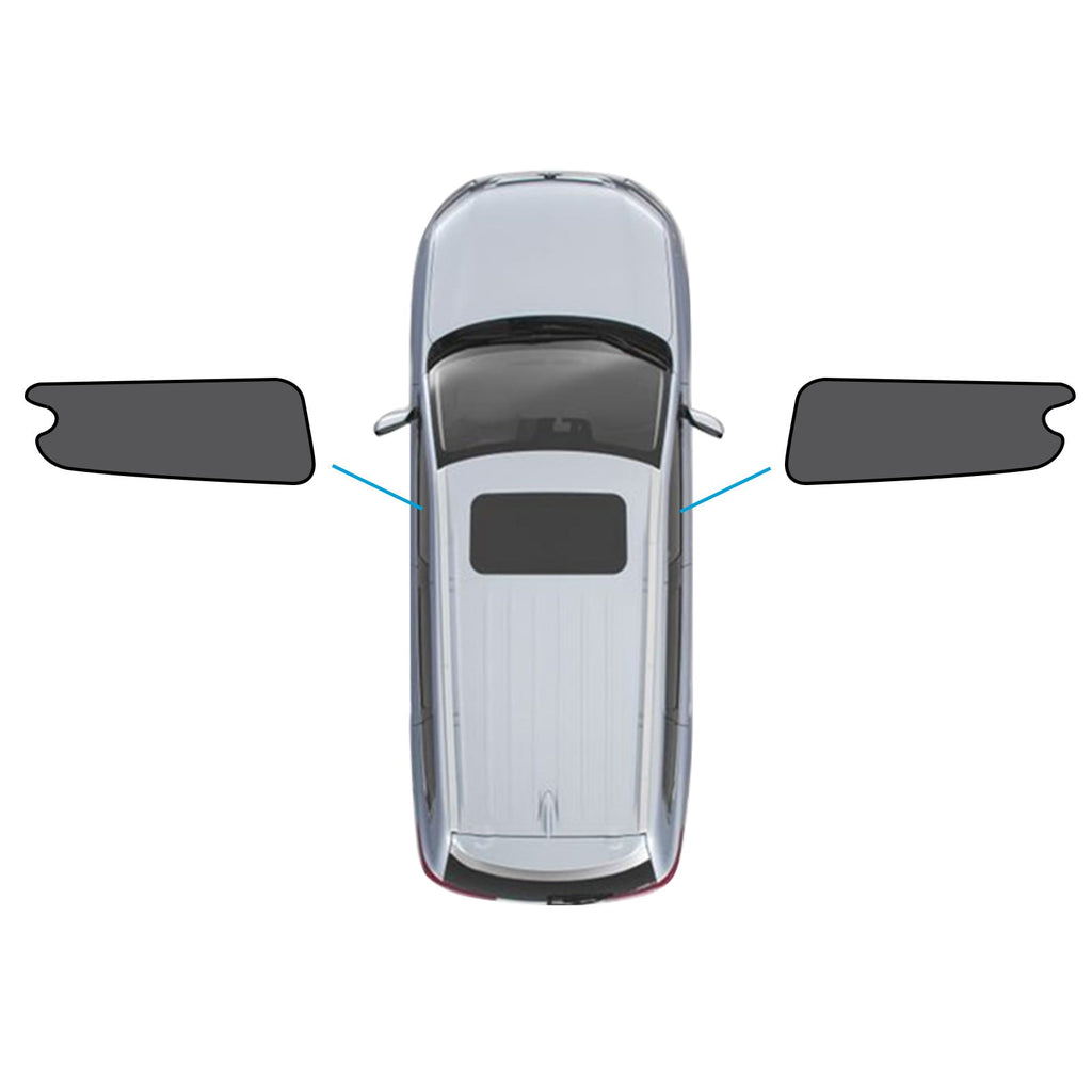 Black magnetic car window shade installed on an LDV G10 vehicle window for UV protection