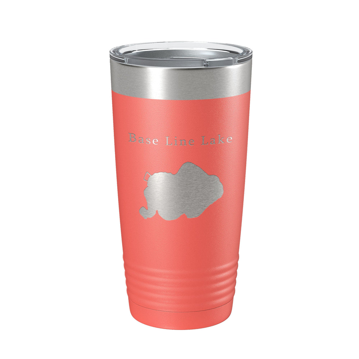 Base Line Lake Map Tumbler Travel Mug Insulated Laser Engraved Coffee Cup Huron River Chain of Lakes Michigan 20 oz-20