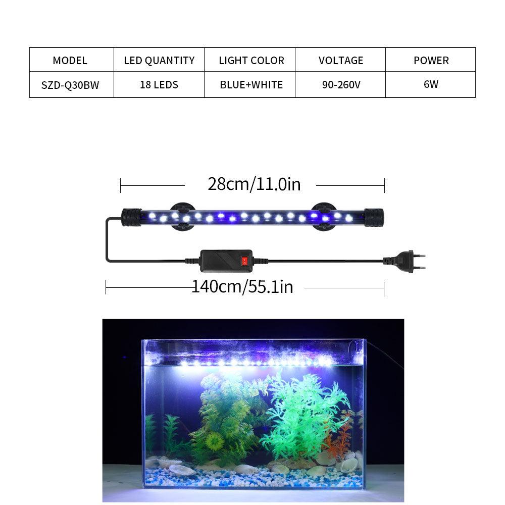 High-brightness LED fish tank light illuminating an aquarium with vibrant colors and adjustable modern lighting — view 3