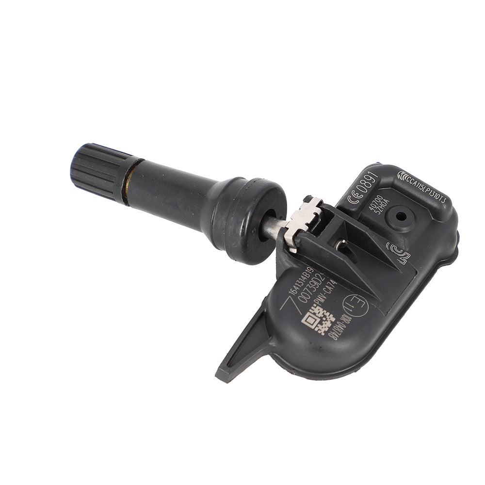 Tyre pressure sensor replacement set of four with black modules and metal valve stems — view 5