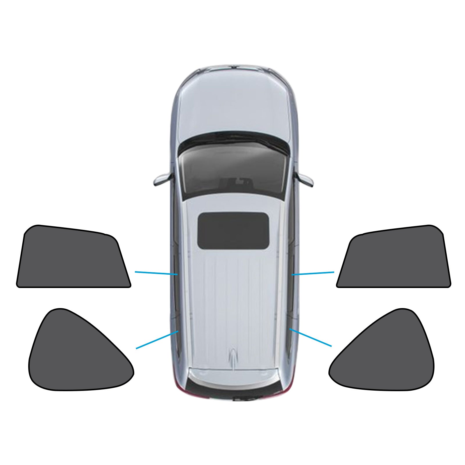 Magnetic black mesh car window shades installed on a Mazda CX-5 offering UV protection — view 3