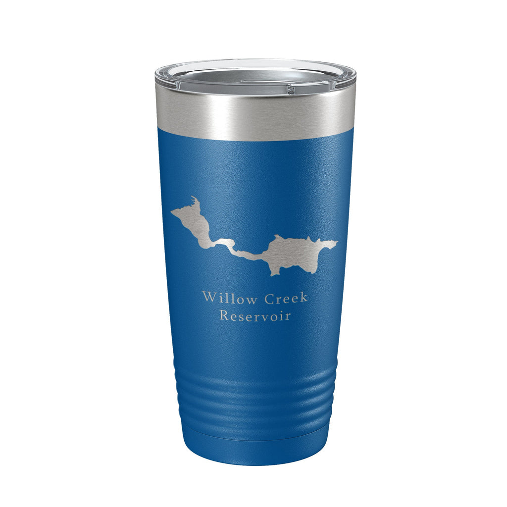 Willow Creek Reservoir Arapaho Tumbler Lake Map Travel Mug Insulated Laser Engraved Coffee Cup Colorado 20 oz-6