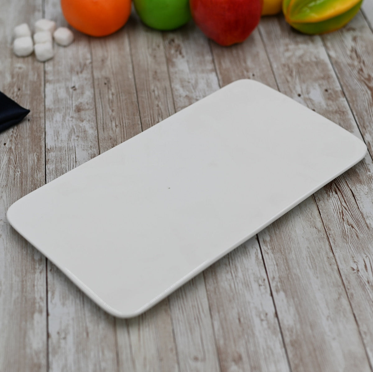 White Rectangle Flat Platter 12" inch X 6.5" inch | 30 X 16 Cm-0