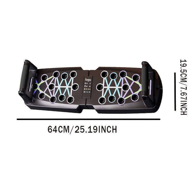 Foldable 11-in-1 push up board with resistance bands and ergonomic handles for home workouts — view 5