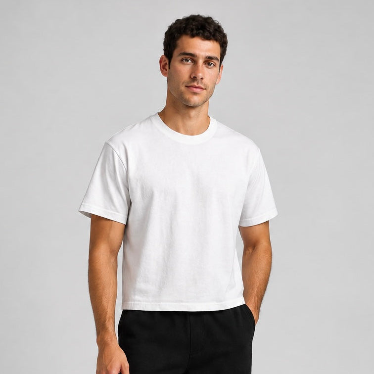 7004 - Men's Boxy Cropped Tee