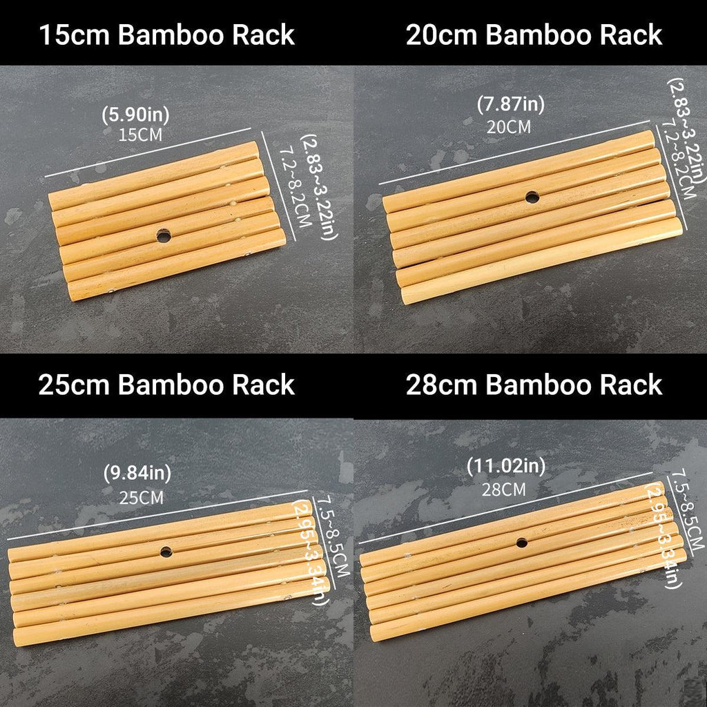 Bamboo external aquarium filter box attached to a small glass fish tank for clear water — view 3