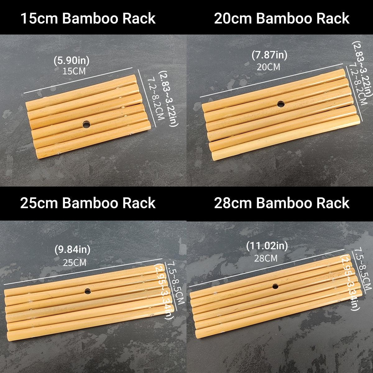 Bamboo external aquarium filter box attached to a small glass fish tank for clear water — view 3
