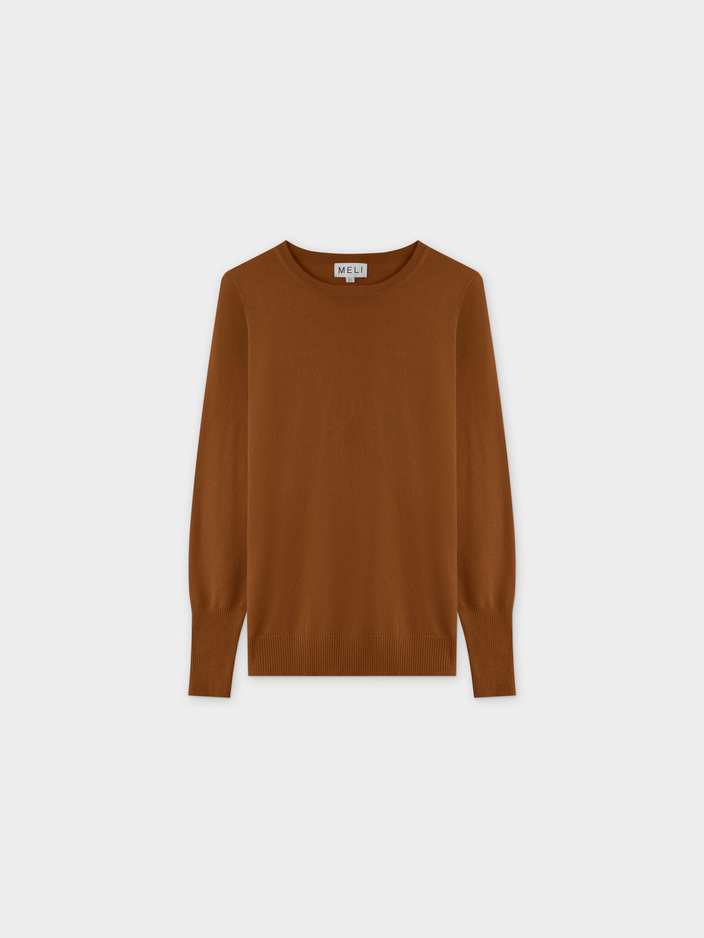Basic Crew Sweater LS-Brown-0