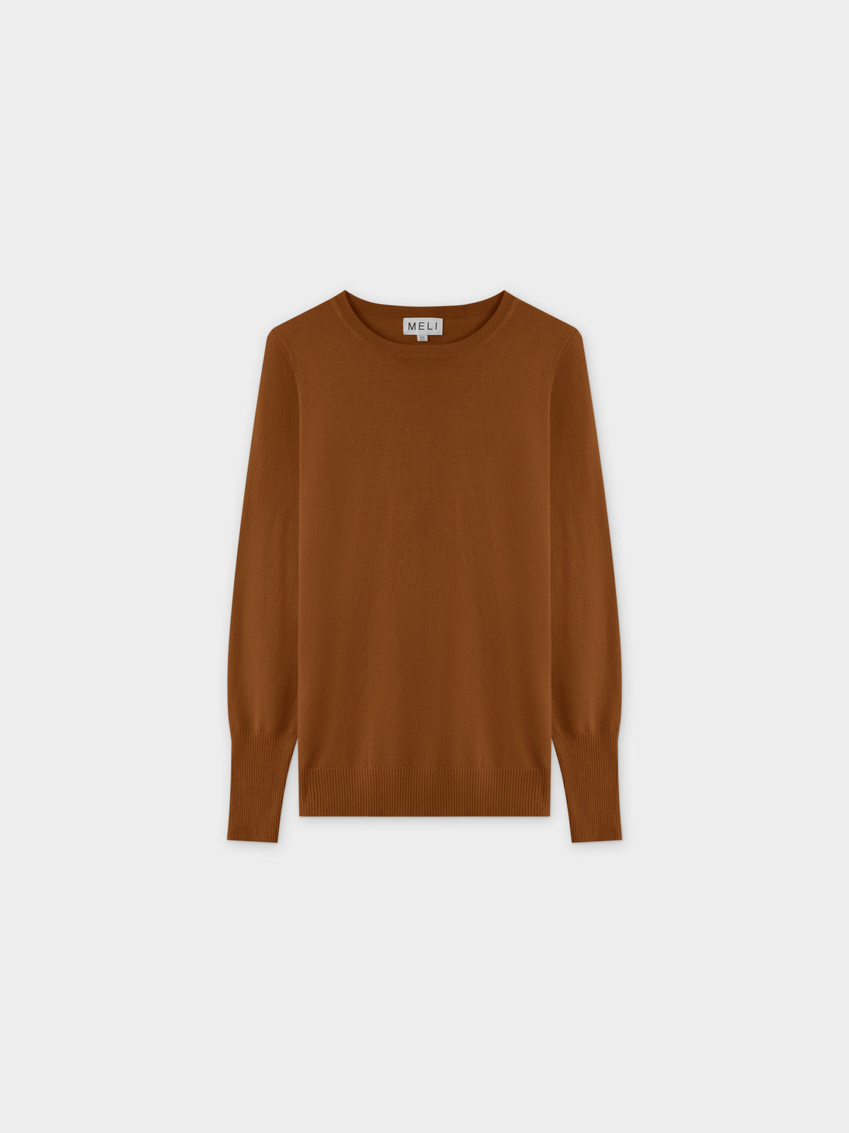 Basic Crew Sweater LS-Brown-0