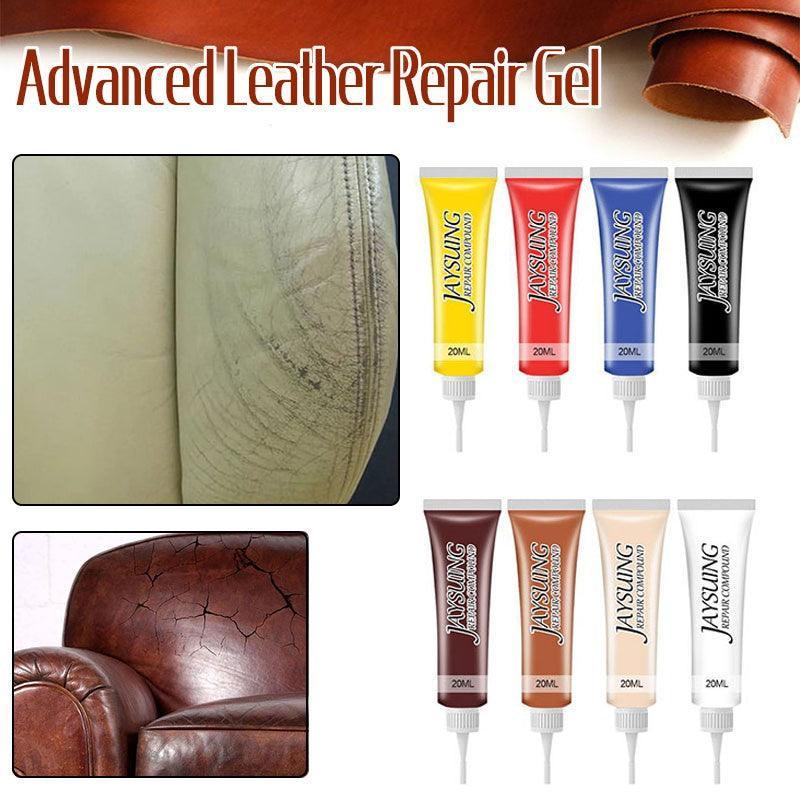 Advanced leather repair gel kit tube for restoring scratched sofas and automotive interior upholstery